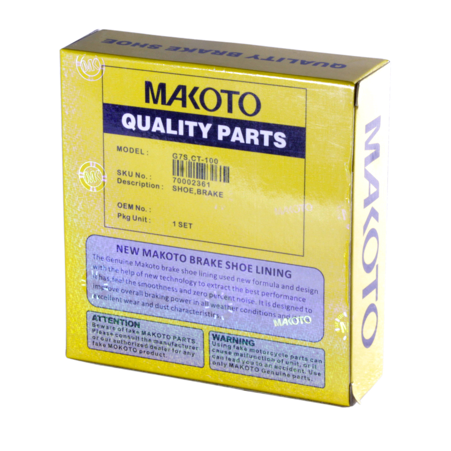 MAKOTO BRAKE SHOE (G7S/CT100/AURA/FURY125)