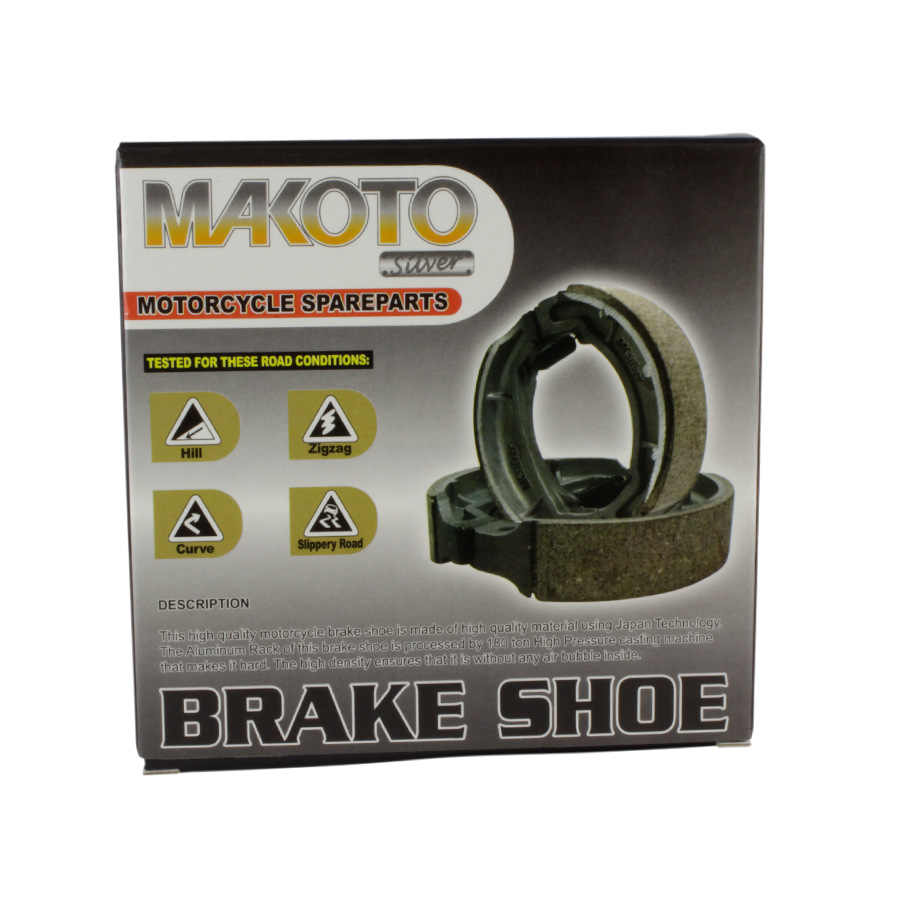 MK-Silver Brake Shoe, RR (RS100, DT125, YL2)
