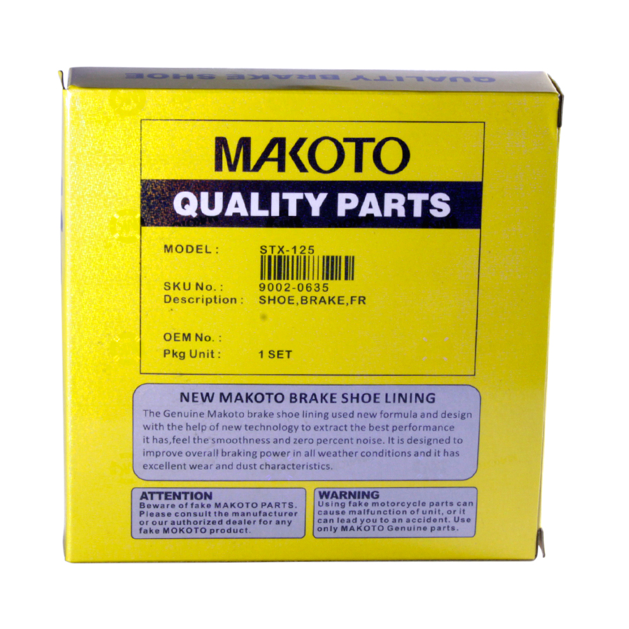 MK Brake Shoe, FR (Green-Lining) (STX-125)