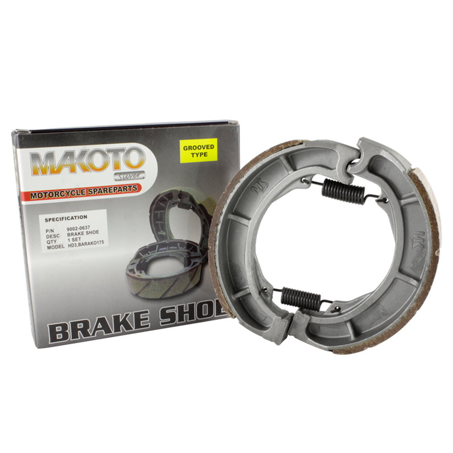 MK-Silver Brake Shoe, FR (w/GROOVED) (BARAKO 175, HD3)