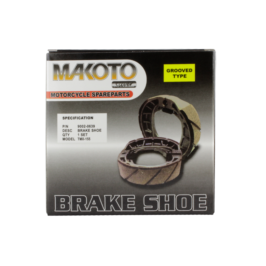 MK-Silver Brake Shoe, RR (w/GROOVED) (TMX-155)