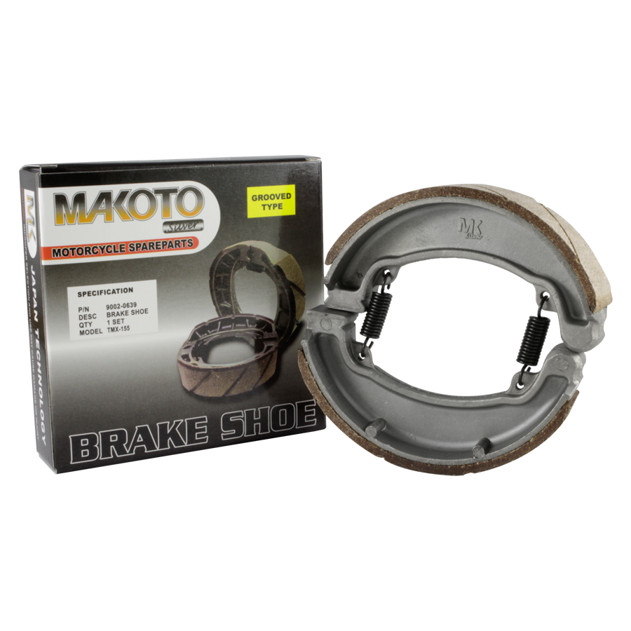 MK-Silver Brake Shoe, RR (w/GROOVED) (TMX-155)