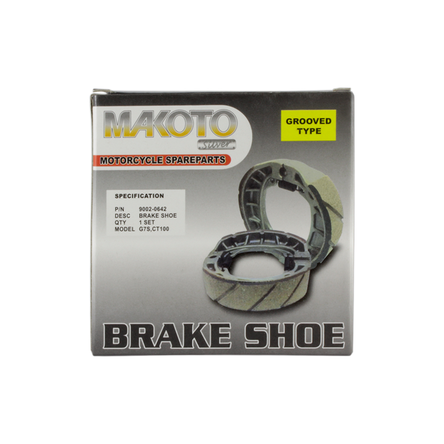 MK-Silver Brake Shoe, RR (w/GROOVED) (CT100, G7S)