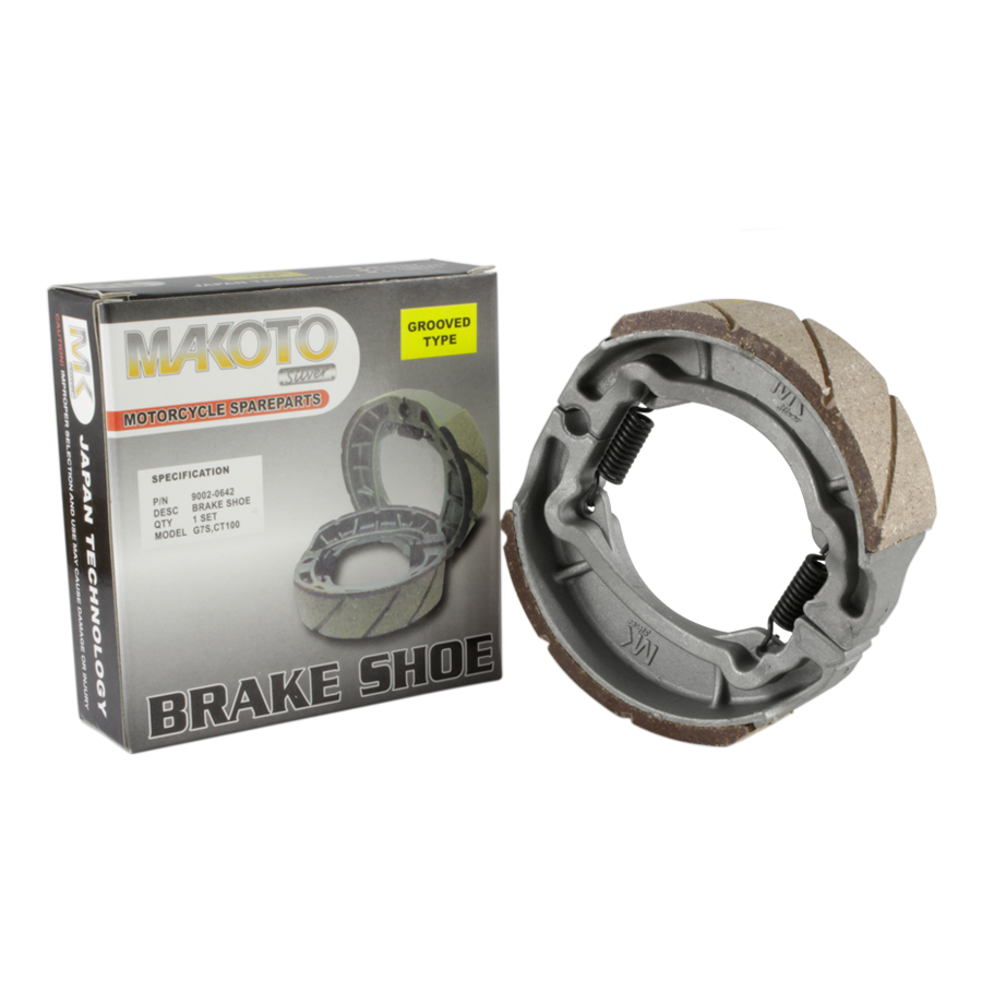MK-Silver Brake Shoe, RR (w/GROOVED) (CT100, G7S)