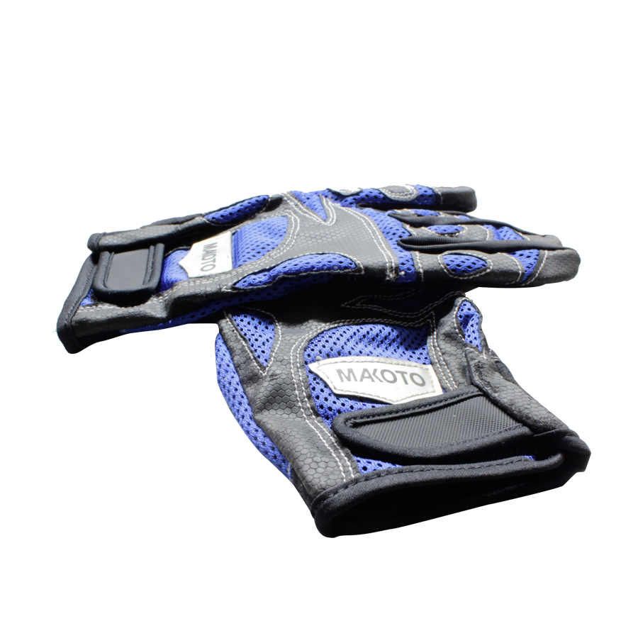Makoto, Racing Gloves (BLACK-BLUE)