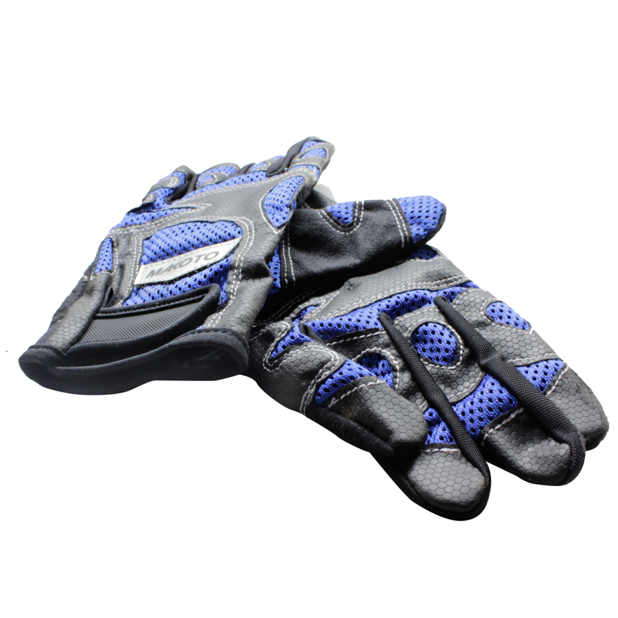 Makoto, Racing Gloves (BLACK-BLUE)