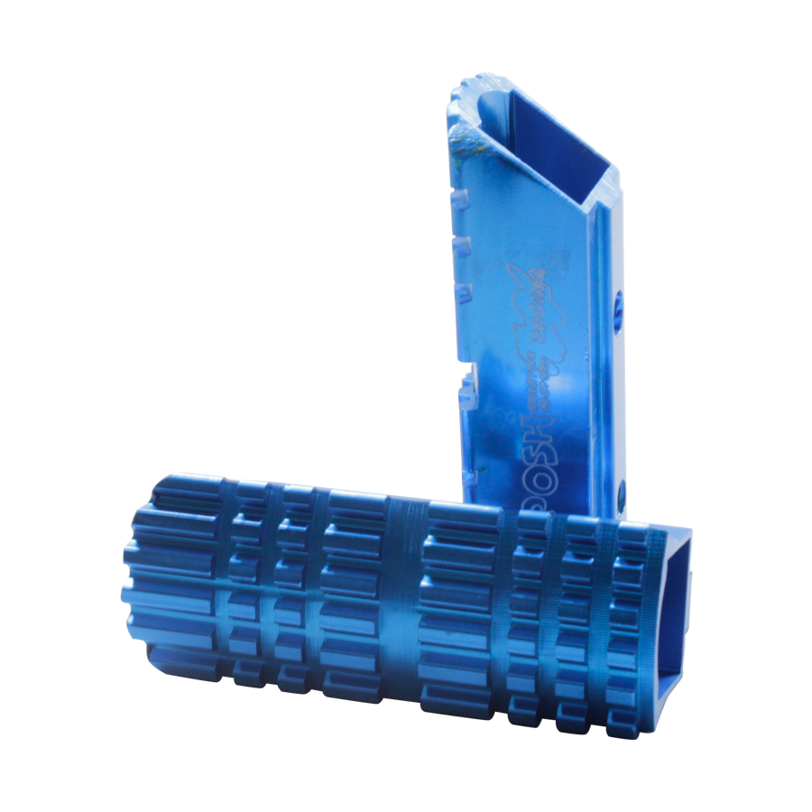 Step, Footrest (Silver, Blue)