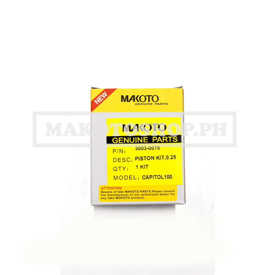 PISTON KIT, 0.25 (MK) (CAPITOL 100)