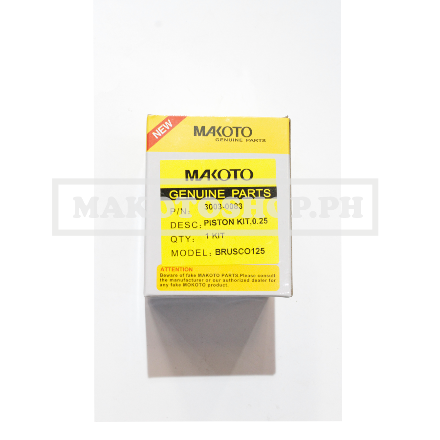 PISTON KIT, 0.25 (MK) (BRUSCO 125)