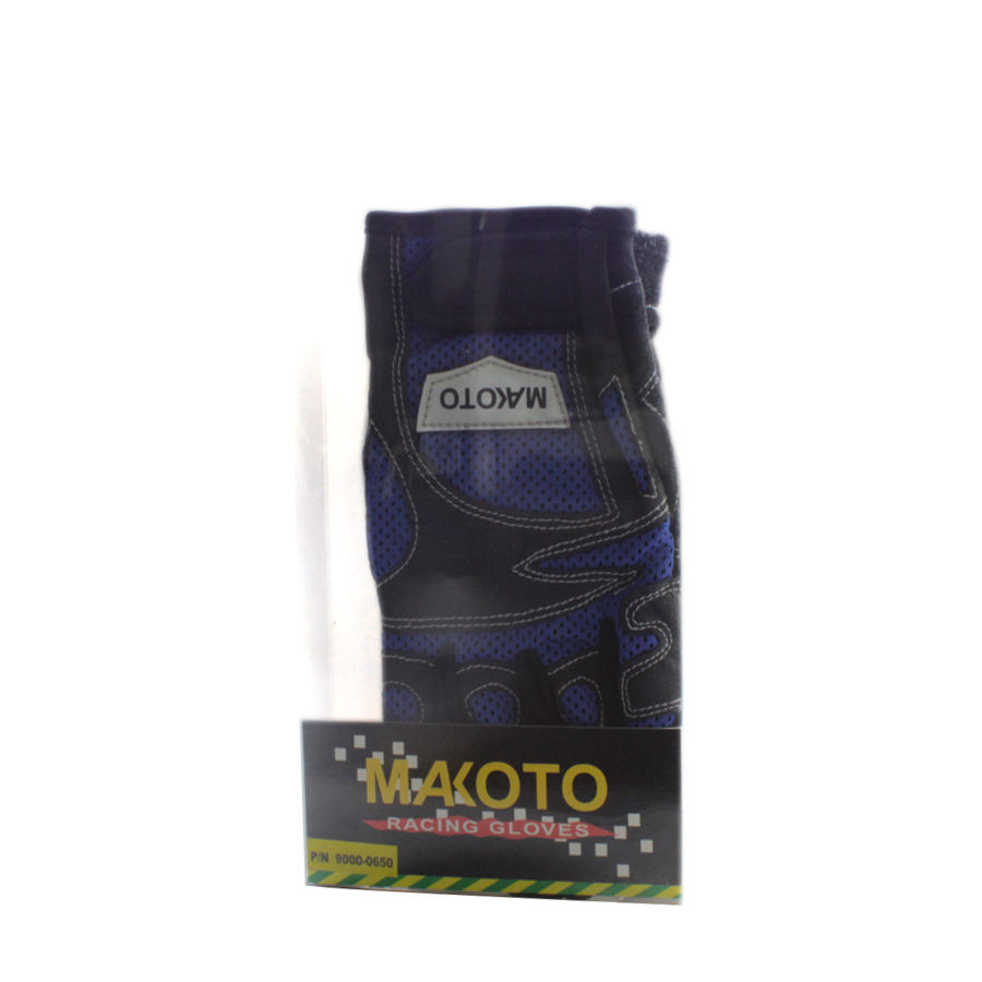 Makoto, Racing Gloves (BLACK-BLUE)