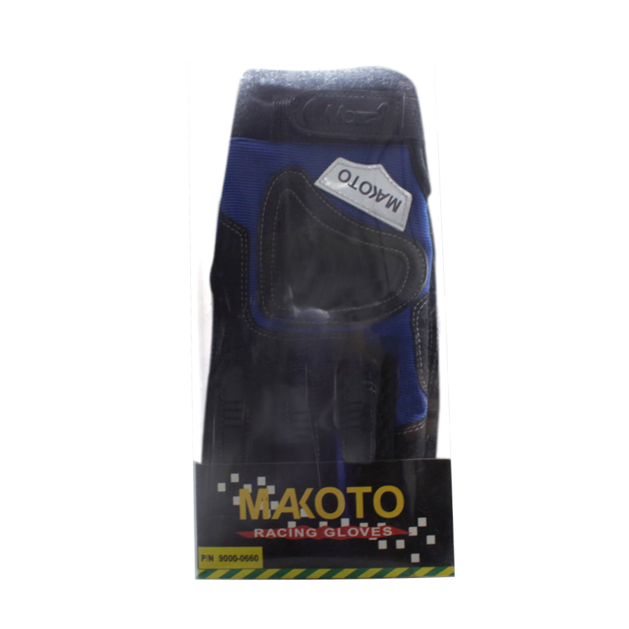 Makoto, Racing Gloves (BLACK-BLUE)
