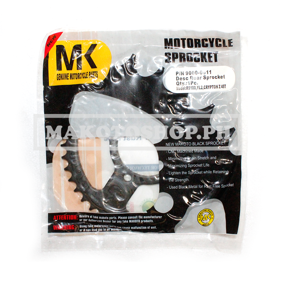 SPROCKET, REAR (45T) (MK) (RS100, YL2, CRYPTON Z)