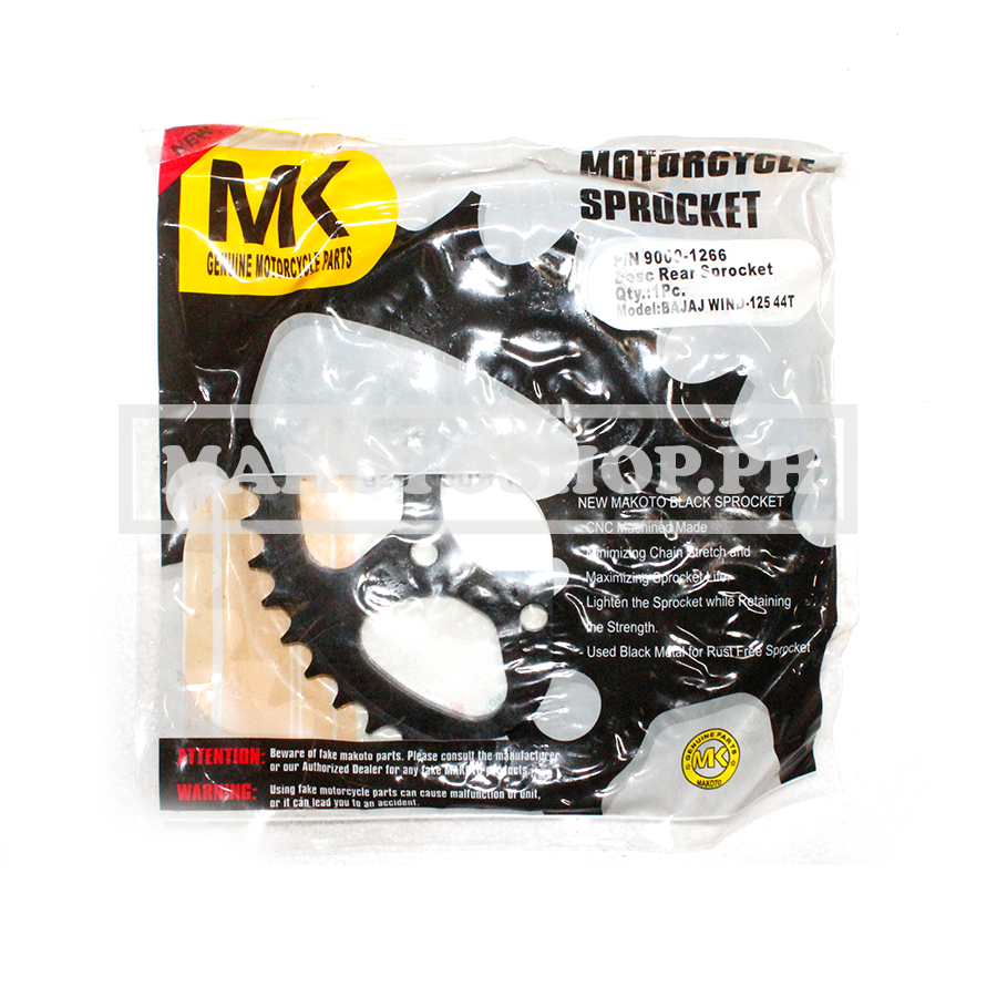 SPROCKET, REAR (44T) (MK) (BAJAJ WIND-125)