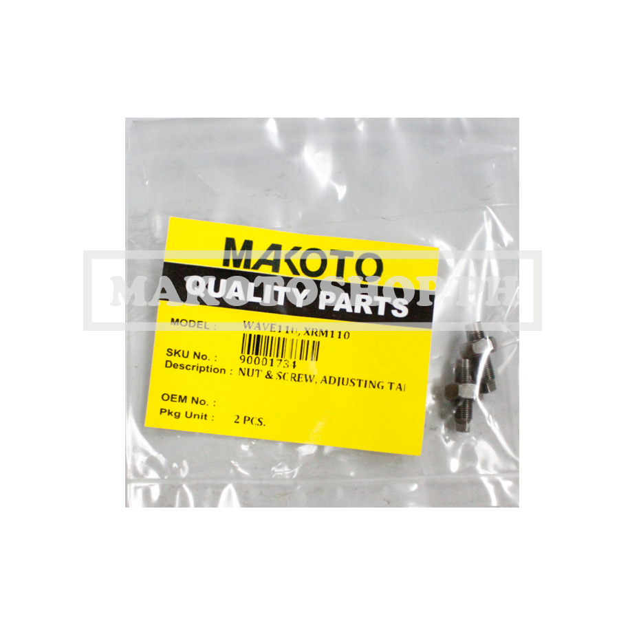NUT & SCREW, ADJUSTING TAPPET (2pcs.) (XRM110, DREAM, C100, LF110-7A)