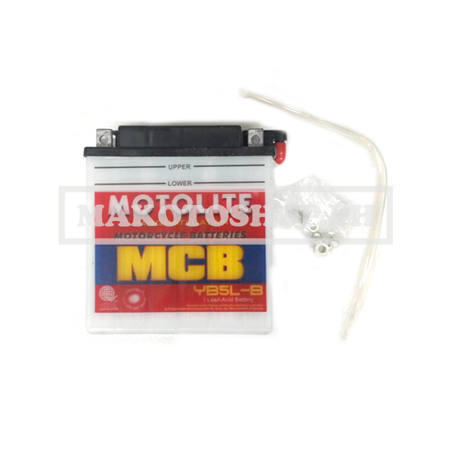 BATTERY (YB5L-B) W/ SOLUTION (MOTOLITE)