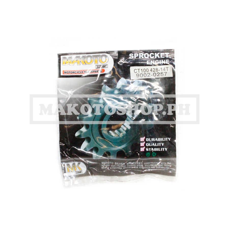SPROCKET, ENGINE (14T) (MK-S) (BAJAJ CT-100)
