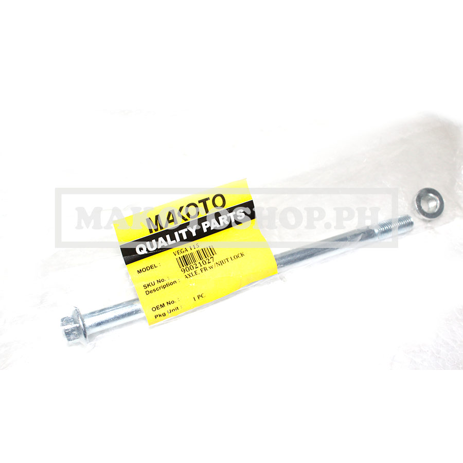 AXLE, FR w/NJUT LOCK (VEGA 115)