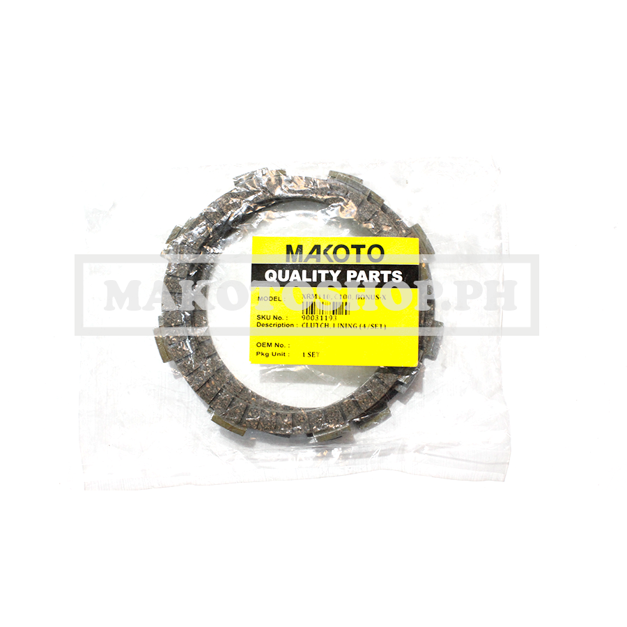 CLUTCH, LINING (4/SET) MK (XRM110, C100, BONUS-X,CAPITOL)