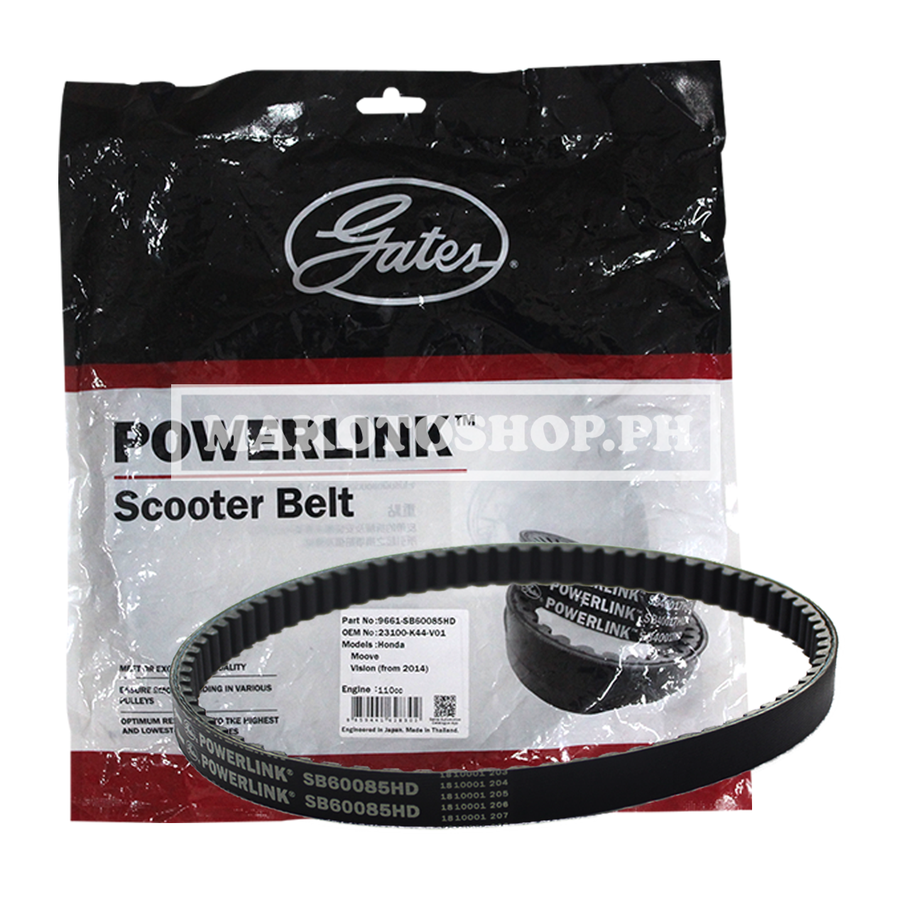 BELT, DRIVE (GATES) (BEAT 110 Fi, ZOOMER-X)