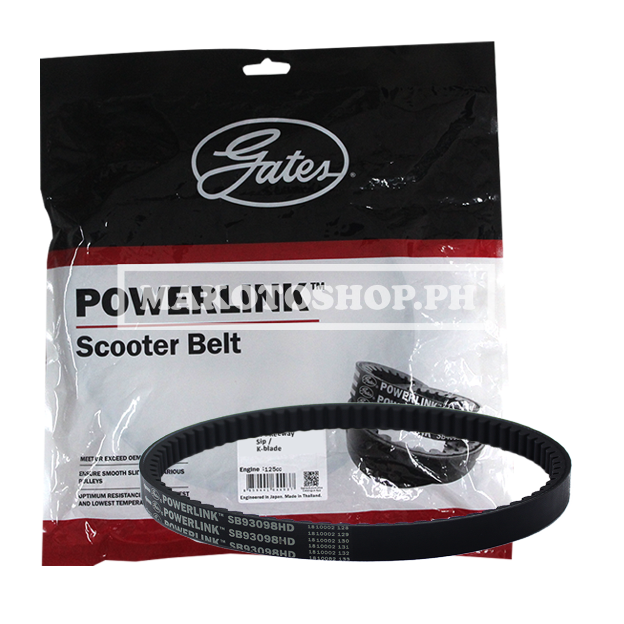 BELT, DRIVE (GATES) (SIP 125, K-BLADE 125, PANAREA125)