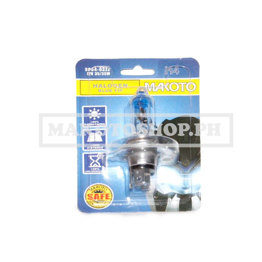 BULB, H/LIGHT 12V 35/35w (BLUE TIP) (H4) (MAKOTO)