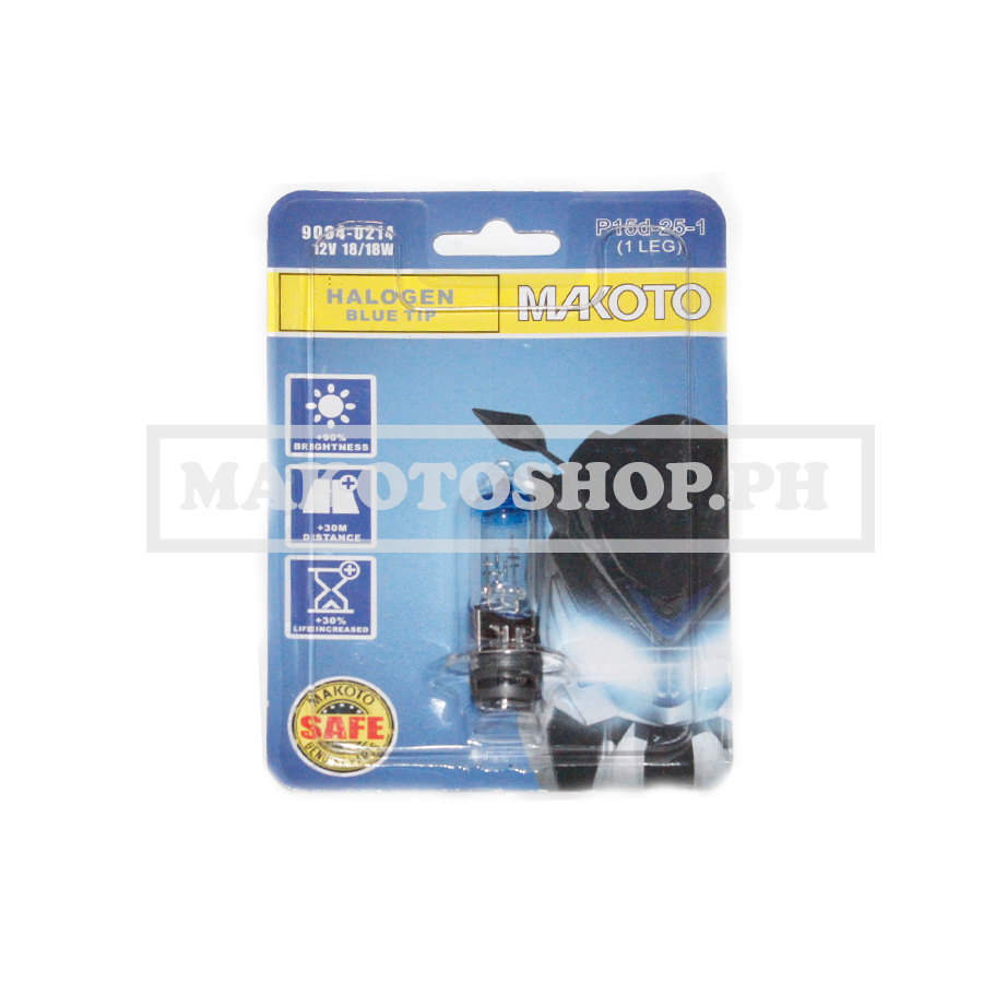 BULB, H/LIGHT 12V 18/18w (BLUE TIP) (1LEG) (MAKOTO)