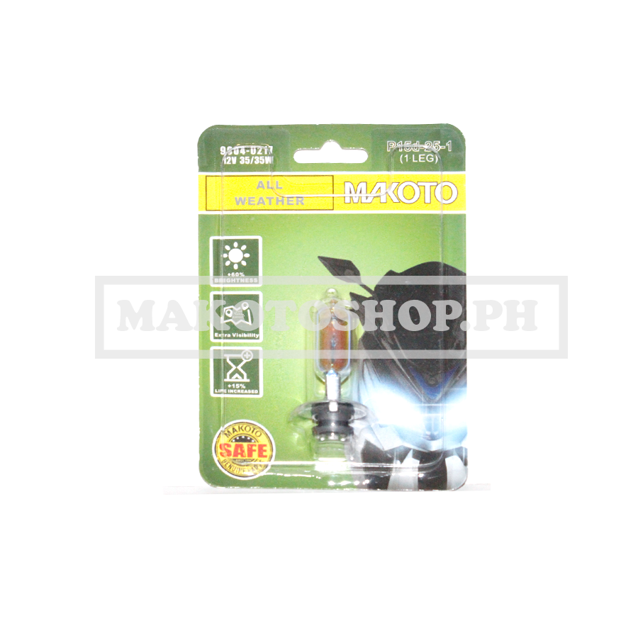 BULB, H/LIGHT 12V 35/35w (ALL WEATHER) (1LEG) (MAKOTO)