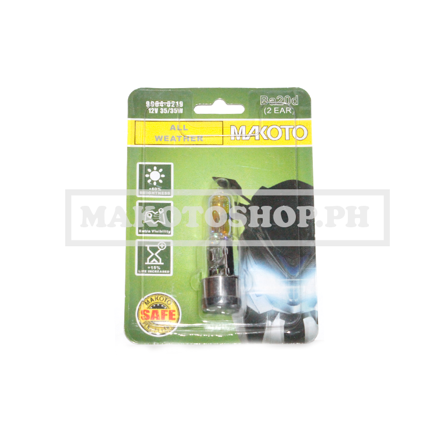 BULB, H/LIGHT 12V 35/35w (ALL WEATHER) (2LEG) (MAKOTO)