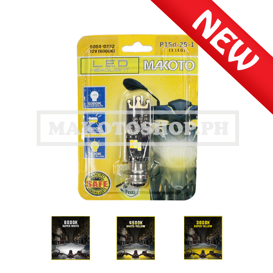 BULB, LED HEADLIGHT (1LEG) 3-COLORS (MAKOTO)