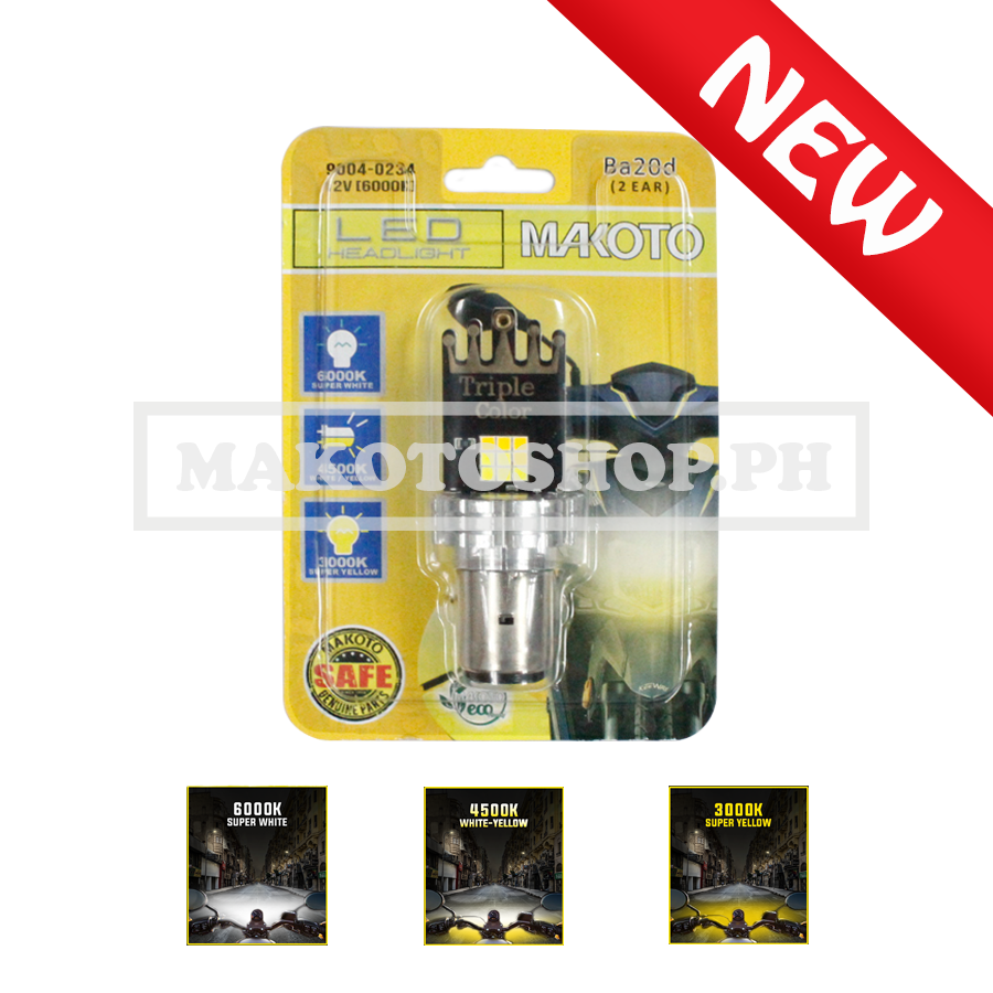 BULB, LED HEADLIGHT (2EAR) 3-COLORS (MAKOTO)